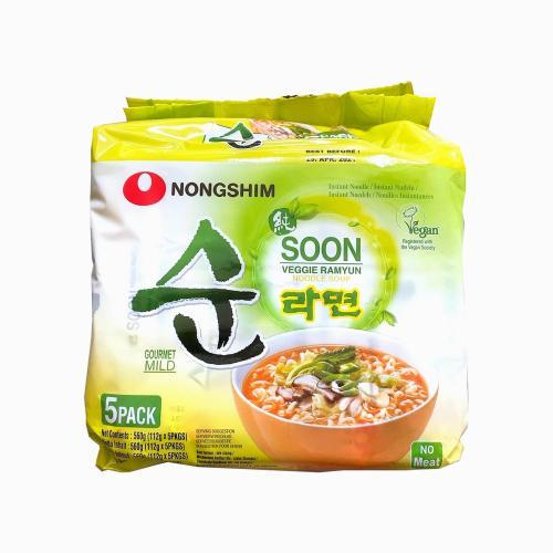 Nongshim Veggie Soon Ramyun Noodle Soup 5x112g