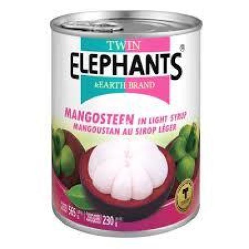 Twin Elephants & Earth Brand Mangosteen in Light Syrup565g